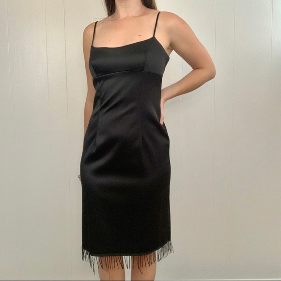 Vintage Dresses & Skirts - VINTAGE Little Black Dress Beaded Hem | C14